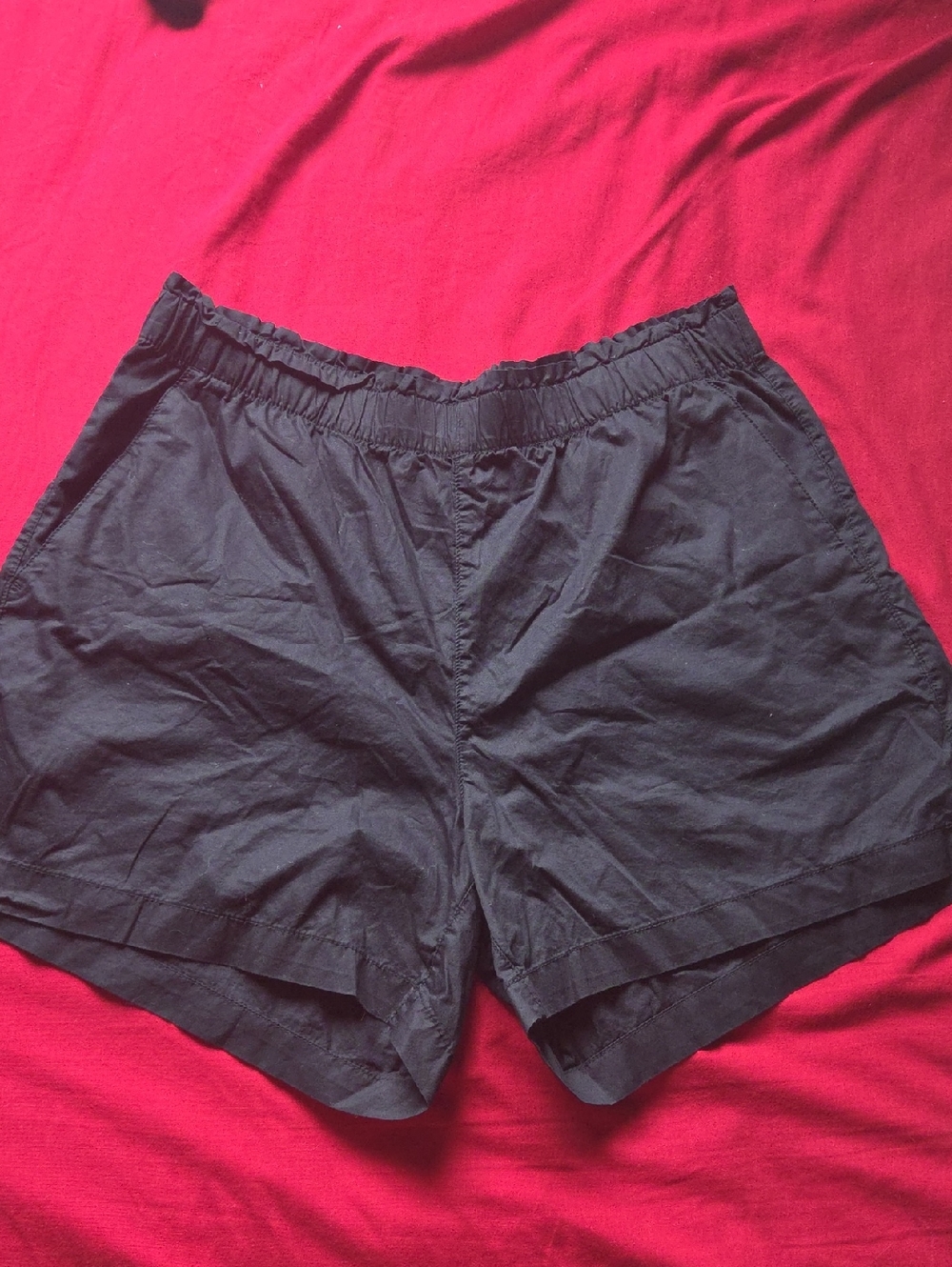 Old Navy Black Elastic-Waist Athletic Shorts with Pockets